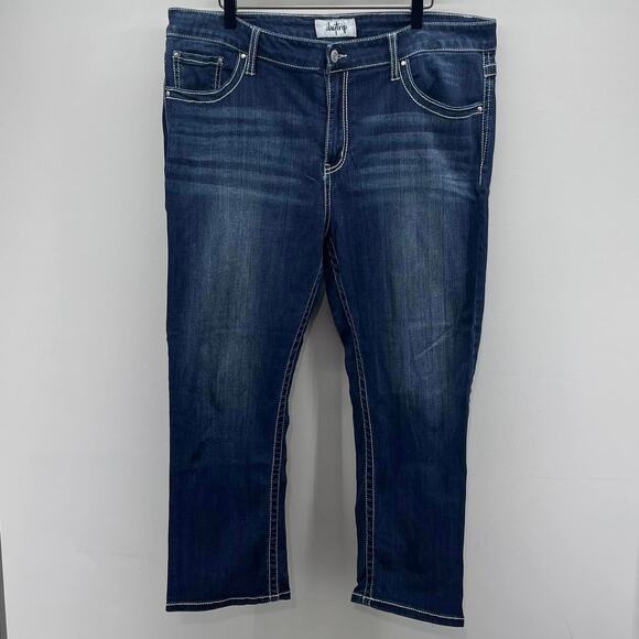 Daytrip‎ Mila Curvy Fit Mid Rise Cropped Denim Jean Style DBK835 - Picture 1 of 6